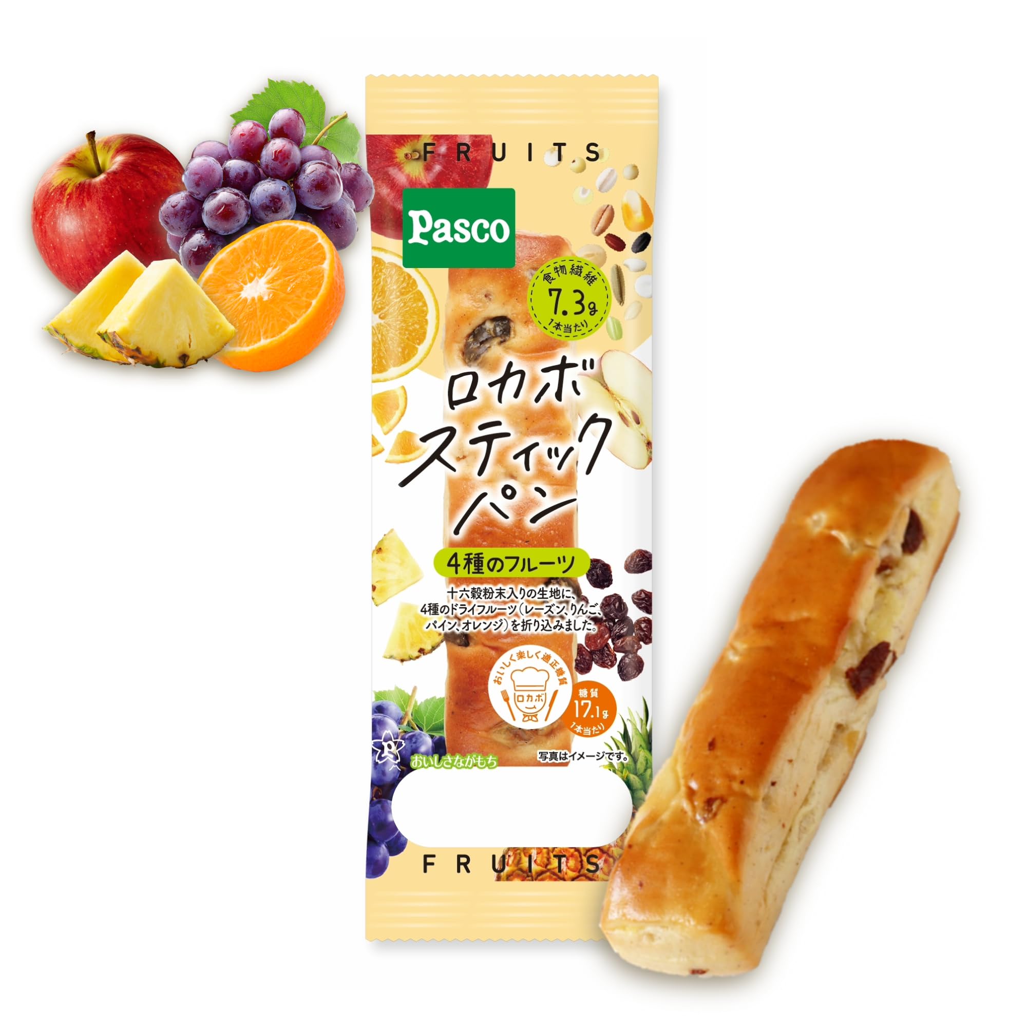 Amazon | パスコ ロカボスティックパン 4種のフルーツ 15個入 Pasco